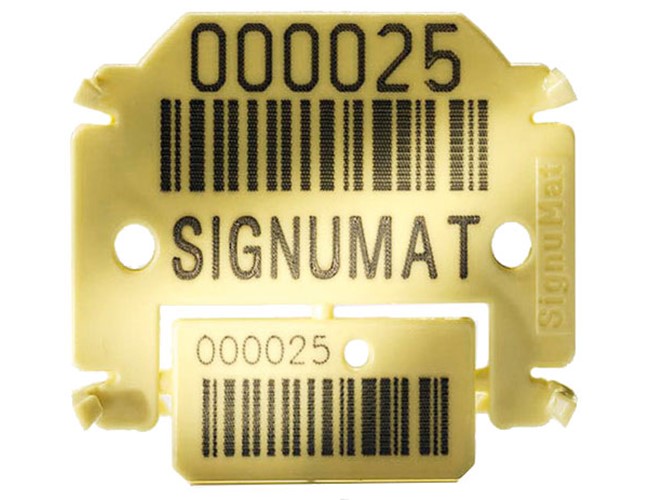Plaquettes numérotées BC/coupon - Signumat